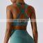 Women workout compression athletic yoga top push up racerback sports bra fitness gym high impact running sports bra
