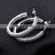 Elegant Fashion Banquet Dress Jewelry Top Quality CZ Classic Women 25mm Hoop Earrings