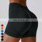Custom Quick Dry Running Sportswear Yoga Shorts Womens Side Ribbed Butt Lifting High Waist Seamless Fitness Gym Yoga Shorts