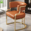 Modern metal stainless steel leisure chair single sofa chair hotel living room light luxury leisure chair