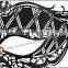 Black Swan Metal Filigree Laser Cut Venetian Masquerade Mask w/ Rhinestones NEW