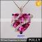 square set yellow zircon silver pendant nacklace