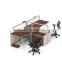 modern design 2 seaters office workstation with 32mm thickness partition