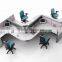 Modern 3 Seats Round Shaped Modular Space-Saved Office Workstation(SZ-WS545)