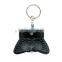 Black LED PU key chain