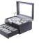 High quality PU leather watch storage box 20 slots watch box for home use ,6 grille watch box