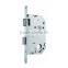 Door lock with cylinder in chrome plated color, toilet lock
