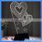 Hogift battery table lamp 3d romantic heart shaped USB acrylic table lamp wholesale MHo-231