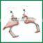 Elegant Flamingo Metal Earrings