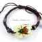 New Trendy India Style Wax String Bracelet with Resin Animal Charm