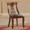 Home furniture solid wood frame and leather seat cushion antique dining chair