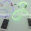 Intosea factory EL Glowing Earphones Flashing In-Ear Sport Headphone Headset Earbud