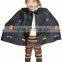 Halloween Party black Satin Cape Costumes with pop ball