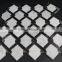 white marble waterjet mosaic tiles