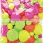 Mixed size DIY polypropylene pompoms for clothes decoration