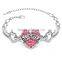 2016 Jewelry Mom Sister Daughter Bracelet DAUGHTER Heart Shape Beads Crystal Rhinestone For Women Gifts