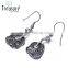 silver jewelry zinc alloy plant dangle silver earrings jewelry for women