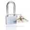 Factory price!!!Heavy Duty Hardene Chrome Plated Long Shackle Square Iron Vane Key safety Cheap Prcie Padlock                        
                                                Quality Choice