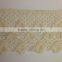 natural beige knitting pure cotton floral sunflower garment trimming lace