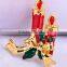 Vintage Christmas Red Light Candle Alloy Brooch
