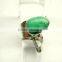 Utah Variscite Cabochon Gemstone 925 Sterling Silver Ring, Designer Textured Handmade Ring, Indian Silver 925 Jewelry