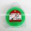 yahu Brand Garden Products Trimmer Line 2.7mmX1LB Star Shape Green Colored Moving Line Nylon Grass Trimmer Line