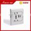BIHU Brand Stainless Steel Dual Ports Euro Usb Wall Socket 220V Electrical Sockets