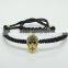 2016 Fashion Delicate Braiding Bracelets with Plating Skull Head