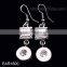 12mm Popular button rhinestone drop earring
