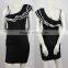 OEM service frill shoulder womens slim tight fitted dresses straight fit dresses
