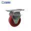 3'' red pu caster wheel, industrial pu locking caster wheels