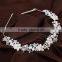 2016 New High Quality Crystal Elegant Intellectual Imitation Pearl Flower Bride hairbands Wedding Hair Jewelry for woman