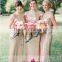 Elegant Mermaid Backless Short Sleeves Sequins Bridesmaid Dress Maid of Honor Dress B01