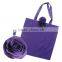 China  cheap rose flower folding shopping bag, custom made foldable shopping bag