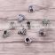 Metal Alloy Crystal Big Hole Charms Flower Beads Fits Bracelets & Bangle Necklace Accessories