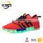 2016 The Newest Flyknit Fabric Colourful Lights LED Shoe