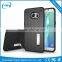 2 in 1 Heat Rediation Mesh Mobile Phone Case Kickstand Heavy Duty Back Cover for Samsung S6 Edge