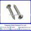 Countersunk head self-tapping screws with hexalobular slot