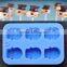Promotional gift 6 Cups snowman shape Silicone Cake Pan Mold