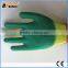 BSSAFETY Yellow cotton knitted latex coated safety equipment work gloves