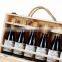 Flat 6 Bottle Pine Wooden Wine Box with Sliding Lid