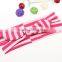 Wholesale cotton kids rabbit ear bunny headband, baby infant knot wrap bunny headband wholesale