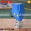 3 pieces thread connection explosion-proof stainless steel motorized ball valve