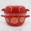 Blue Color Custom Decal Printing Enamel Seafood Cooking Pot Mussel Pot