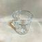 hotsale transparent Nursery Garden Round Planting glass Flower Pot or vase