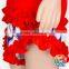 Popular Baseball Print With Red Cotton Ruffles Baby Girls Shorts