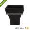 black square plastic flower pots