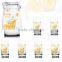 classic Glass water jug set 1400ml fruit color printing juice glass jug set drinking glass set