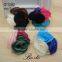 Fine workmanship three color rose shape satin flower for the headband