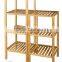 4 tiers bamboo display shelf cheap, hot selling shelf bamboo, wooden bamboo book rack